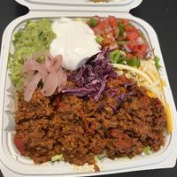 Plato with soy chorizo   at Luna Verde Vegan Mexican Restaurant in Bradley Beach