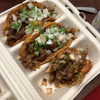 Birria tacos   at Luna Verde Vegan Mexican Restaurant in Bradley Beach
