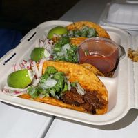 Tacos de Birria  at Luna Verde Vegan Mexican Restaurant in Bradley Beach