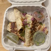 Quesadilla  at Luna Verde Vegan Mexican Restaurant in Bradley Beach