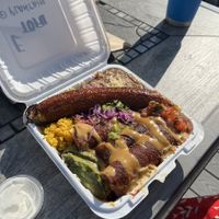 Tofu enchiladas with a sweet maduro  at Luna Verde Vegan Mexican Restaurant in Bradley Beach