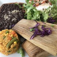 Mushroom Tamales  at Luna Verde Vegan Mexican Restaurant in Bradley Beach