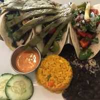 mushroom tacos at Luna Verde Vegan Mexican Restaurant in Bradley Beach