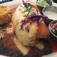 wet burrito jackfruit  at Luna Verde Vegan Mexican Restaurant in Bradley Beach