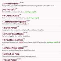 2020.11.22
Vegetarian/vegan Menu
Vegetarisch-/veganes Menü at Panjabi Shaan in Nuremberg