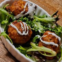 Arrancini (vegan) at Revolution Winery and Kitchen in Sacramento