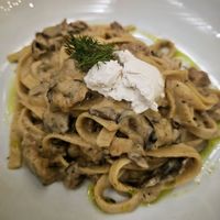 Vegan Mushroom Stroganoff at Revolution Winery and Kitchen in Sacramento