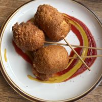 Mini corn dogs - yum!   at Revolution Winery and Kitchen in Sacramento
