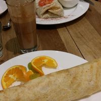 vegan breakfast dosa and breakfast wrap. at The Lotus-Heart Restaurant in Christchurch