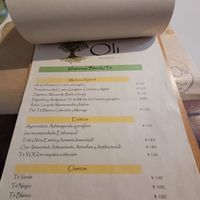 Carta de Tes at Oli Veggie Food in Punta Del Este