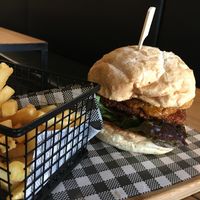 Burger at The Origin Tales in Brunswick East