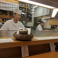 Happy chef at Asai Togei in Osaka