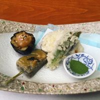 My lunch set   at Asai Togei in Osaka
