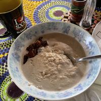 Delicious porridge at Freedom Fighters Ital Shack in Philipsburg