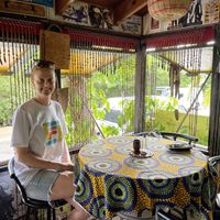 View from the table at Freedom Fighters Ital Shack in Philipsburg