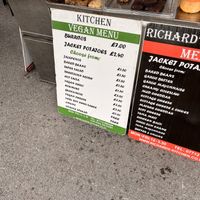updated vegan options and prices  at Richard's Kitchen - Food Stall in Coventry