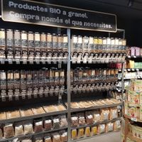 dispensers at Carrefour Bio in Barcelona