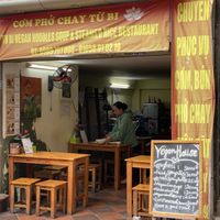 from the street  at Com Pho Chay Tu Bi in Hanoi