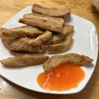 Vegan sausage, very herby and nice texture!  at Com Pho Chay Tu Bi in Hanoi