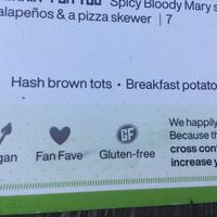 Vegan options marked at Rock'n Dough Pizza in Jackson