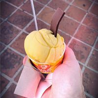 Mango sorbet & rice milk chocolate  at Mayan Monkey Mijas in Mijas
