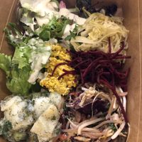 Great salads  at Green Cuisine Vegetarian Restaurant in Victoria