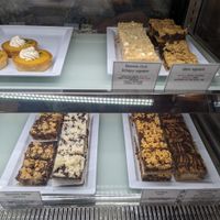 some of the treats in the café at Green Cuisine Vegetarian Restaurant in Victoria