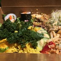 bit of everything for picnic  at Green Cuisine Vegetarian Restaurant in Victoria