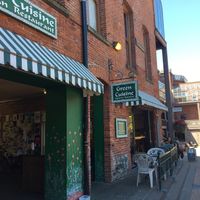 Outside at Green Cuisine Vegetarian Restaurant in Victoria