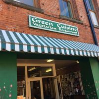 Sign at Green Cuisine Vegetarian Restaurant in Victoria