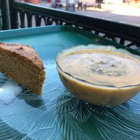 Soup & cornbread is a steal of a deal at Green Cuisine Vegetarian Restaurant in Victoria