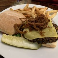 Vegan burger  at Sage on Laurel in Brainerd