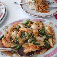 Gambas veganas con jengibre y cebolla at Gran Mundo in Torremolinos