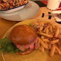 ‘Beyond’ burger with vegan cheese   at Lounges - Concho Lounge in Newquay