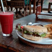 Bean burger, ABC at Bean Me Up in Goa