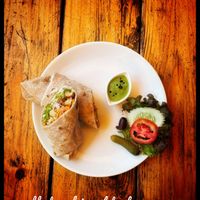 We have options of whole wheat pita or gluten free wrap. Come and satisfy your tempeh cravings here! at Bean Me Up in Goa
