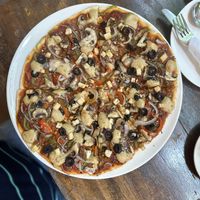 Vegetable pizza  at Bean Me Up in Goa