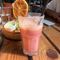 Orange and pomegranate juice  at Bean Me Up in Goa