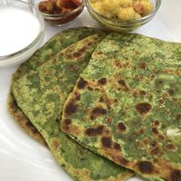 Savory Indian pancakes with coconut cream, beans & spicy topping!  I ate this almost every morning for 10 days it was that good!   at Bean Me Up in Goa