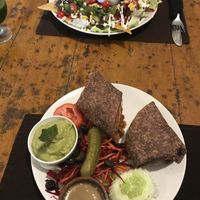 veg supreme nachos and bean burrito at Bean Me Up in Goa