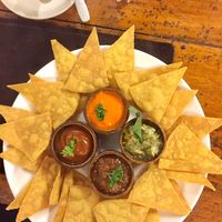 Selfmade tortilla chips  at Bean Me Up in Goa