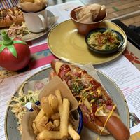 Hot dogs at Racconto Lounge  in Bury