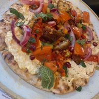Falafel flat bread   at Racconto Lounge  in Bury