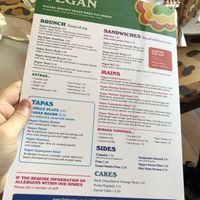 Vegan menu at Racconto Lounge  in Bury
