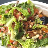 Sofritas bowl with lettuce at Chipotle in Castro Valley
