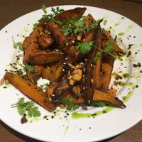 Burnt carrots and hummus with Egypt seasoning at Veggie Restaurant in Suva