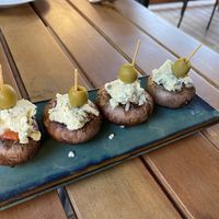 Stuffed mushrooms  at Eve Olive in Nanaimo