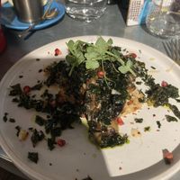 Vegan risotto met palmbladeren   at Scarlett Green in London