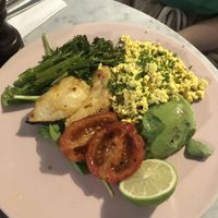 Healthy Start with scrambled tofu at Scarlett Green in London