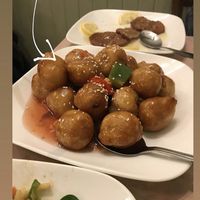 Sweet & sour soy balls at Lotus Pond in Victoria